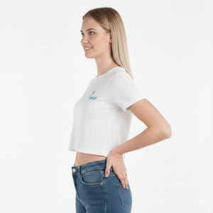 แฟชั่นฤดูร้อนของผู้หญิงใหม่เสื้อครอปโมดอลแห้งเร็วพร้อมโลโก้และแบรนด์ตามสั่ง - Product Image 5