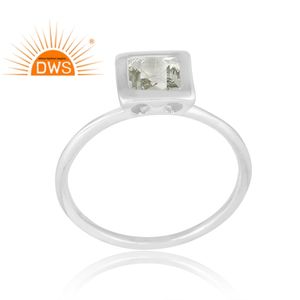 Nuevas llegadas Anillo de piedras preciosas de amatista verde natural de plata esterlina Joyería personalizada para mujeres Regalo para ella - Product Image 1