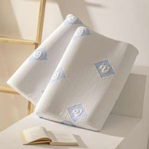 Almohada ondulada ergonómica cómoda de alta calidad, almohada cervical de espuma de silicona 6D transpirable de seda helada, cama para dormir sin látex - Product Image 3