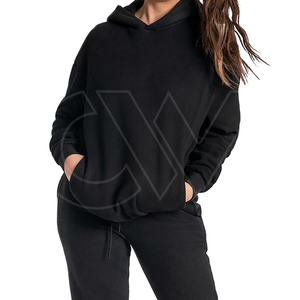 Sudaderas con capucha con logotipo personalizado para mujer, Jersey holgado con bordado liso, sudaderas de algodón 100%, sudaderas con capucha extragrandes para mujer - Product Image 6