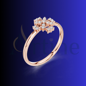 Anillo Promise de 10K con piedra en forma de corazón para niñas - Product Image 1