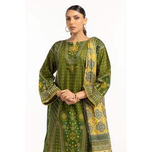 Traje Casual de Verano para Mujer, Verde, 3 Piezas, con Decoración de Botones Dorados - Product Image 2