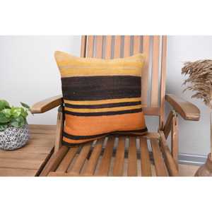 หมอนอิงลายสก็อตสีส้มอ่อนขนาด18X18นิ้วลายทอสไตล์วินเทจไม่ลื่นเป็นมิตรกับสิ่งแวดล้อมถอดออกและซักได้ - Product Image 1