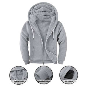 Sudaderas con capucha de invierno para hombre de alta calidad con diamantes de imitación Nuevo patrón sólido Transpirable y teñido liso Disponible en precios al por mayor - Product Image 6