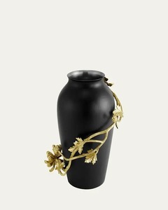 แจกันเหล็กลายดอกไม้สีเงินตกแต่งงานแต่งงานและตกแต่งด้วยใบไม้อลูมิเนียม - Product Image 4