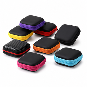 Étui de rangement pour écouteurs EVA, petit sac carré à fermeture éclair, coque rigide pour câble USB, voyage, antichoc - Product Image 1