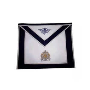 Delantal Masónico de Cuero, Duradero, Bordado, Diseño Elegante, Correa Ajustable, Ideal para Reuniones Ceremoniales de Logia, Rituales y Eventos - Product Image 2