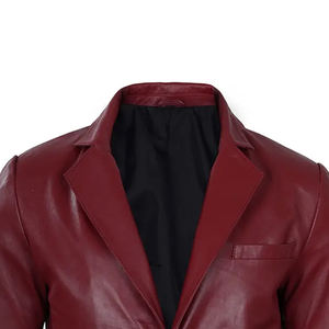 เสื้อเบลเซอร์หนังผู้ชายทรงใหม่ ดีไซน์ทันสมัย กระดุมแถวเดียว คอวี ปรับแต่งได้ ไซส์ใหญ่ ระบายอากาศดี ขายดี พรีเมียม - Product Image 6