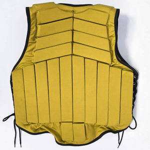Gilet d'équitation matelassé de qualité supérieure, coupe-vent, rembourré, protection corporelle de sécurité, équipement professionnel pour cavalier avec plusieurs poches - Product Image 2