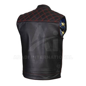 Meilleure édition nouvelle qualité à bas taux hommes gilet en cuir nouveau Design demande du client hommes gilet en cuir - Product Image 4