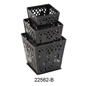 Vintage Design Iron <b>Wire</b> <b>Basket</b> With Rust Finished Set of 2 Pieces Rustic Iron <b>Wire</b> <b>Baskets</b> for <b>Storage</b> - Product Image 4