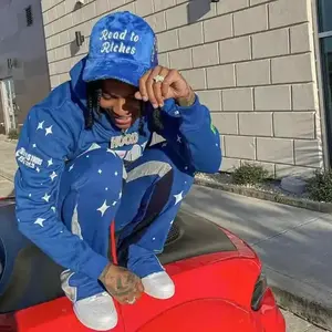 2024 Custom New Arrival Unisex <b>Gym</b> <b>Tracksuit</b> and Short Men's Terry T Shirt Set Cotton Jogging Sportswear for Winter - Product Image 5