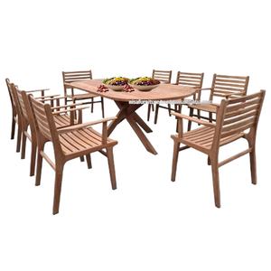 Modern Teak <b>Wood</b> Outdoor Patio <b>Chairs</b> & Oval Dining <b>Table</b> Lightweight <b>Garden</b> Furniture for Villa & Hotel From Indonesia - Product Image 3