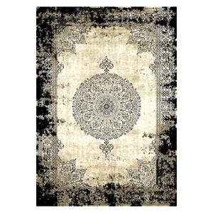 Tapis RUGS DEPOT LXDP-0343 en gros, motif ethnique Kilim, imprimé numérique, lavable en machine, en chenille, antidérapant, couleur terre cuite et or - Product Image 1