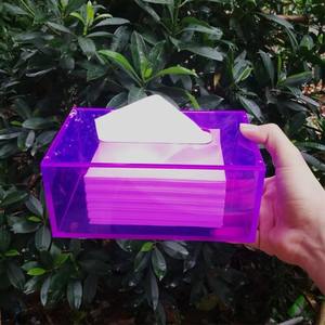 Wholesale Modern Customizable Logo Rectangle Acrylic <b>Tissue</b> Box Holder New Arrival Housewarming Gifts - Product Image 2