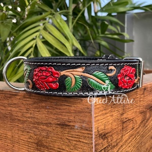 Nouveau style personnalisé de colliers de chien en cuir usiné à la main colliers pour animaux de compagnie en cuir de vache véritable de haute qualité colliers de chien de qualité supérieure au design de luxe - Product Image 1