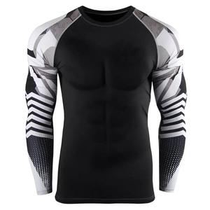Unisex Full Sleeve <b>Compression</b> <b>Vest</b> Turn-down Collar Geometric Print Moisture Wicking Quick Dry Breathable Fitted Customized - Product Image 5