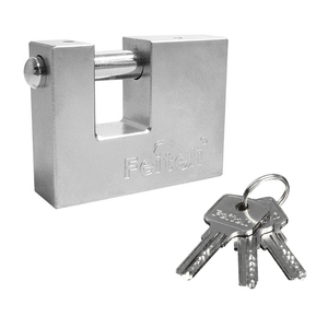 Lucchetto per Tende in Acciaio Temprato da 60mm, Antifurto in Lega di Zinco con Cilindro in Ottone Impermeabile - Product Image 2
