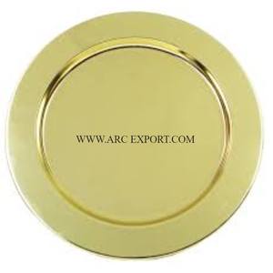 Martelé Designer Forme Ronde Métal Argent Ware Alimentaire Sous Assiette Hôtels et Restaurant Cuisine Ware Alimentaire Chargeur Assiette Bas Prix - Product Image 3