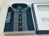 Pakaian Pria Tradisional Punjabi Berbahan Wol, Model Double Breasted, Bernapas, Ukuran Besar, Kerah O, Fashionable, Dari Bangladesh
