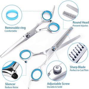 Tijeras profesionales de peluquería extra afiladas para cortar el cabello y tijeras de uso en barberías y salones de belleza fabricadas por Life Care Instr. - Product Image 4