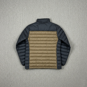 High Quality Men's Canvas Puffer Jacket 2 tone Waterproof Windproof Breathable stand collar custom logo man <b>winter</b> jacket - Product Image 2