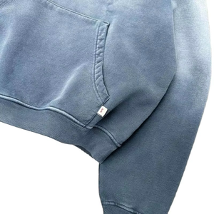 Sweat-shirt vintage bleu délavé à l'acide, tissu épais, vêtement d'extérieur chaud pour temps frais, streetwear confortable, 100% coton, logo personnalisé - Product Image 6