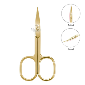 Ciseaux à cuticules professionnels en acier inoxydable, coupe nette, durables, outil de soin des ongles pour manucure et pédicure, ergonomiques, beauté - Product Image 2