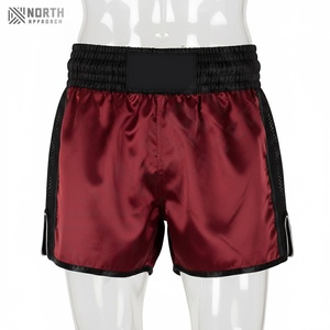 Shorts de combat thaïlandais en gros, shorts de Muay Thai, logo personnalisé pour club et boutique, haute qualité avec poches, shorts d'été pour hommes - Product Image 1