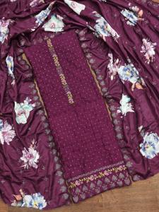 Costume de robe en soie pure pour femmes Chinon avec broderie peinte à la main tissu non tissé quatre saisons accessoires ethniques - Product Image 5