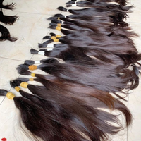 Extensions de cheveux humains Remy vierges naturels bruts de haute qualité, non traités, en vrac, provenant du temple indien du Sud, double tirage, double trame, confectionnées à la machine