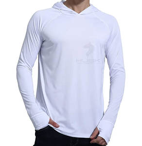 เสื้อแขนยาวผ้าโพลีเอสเตอร์แห้งเร็วสำหรับผู้ชายเสื้อฮู้ดแขนยาวเข้ารูปแบบกำหนดเอง100% - Product Image 1