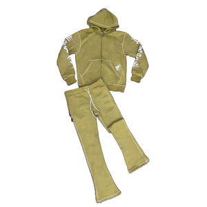 Ensemble de survêtement de luxe avec capuche et strass, fabricant de vêtements OEM ODM - Product Image 6