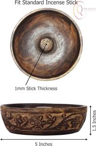 Porte-encens décoratif en bois avec motif traditionnel indien, durable et 100 % naturel pour la maison, le temple et la prière - Product Image 4