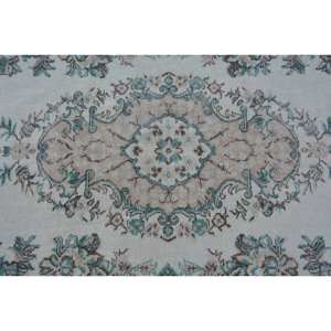 Tapis turc vintage classique Beige marron 5.7x9.7 pieds Boho tissage plat laine Jute support en Latex pour salon Patchwork Design - Product Image 5