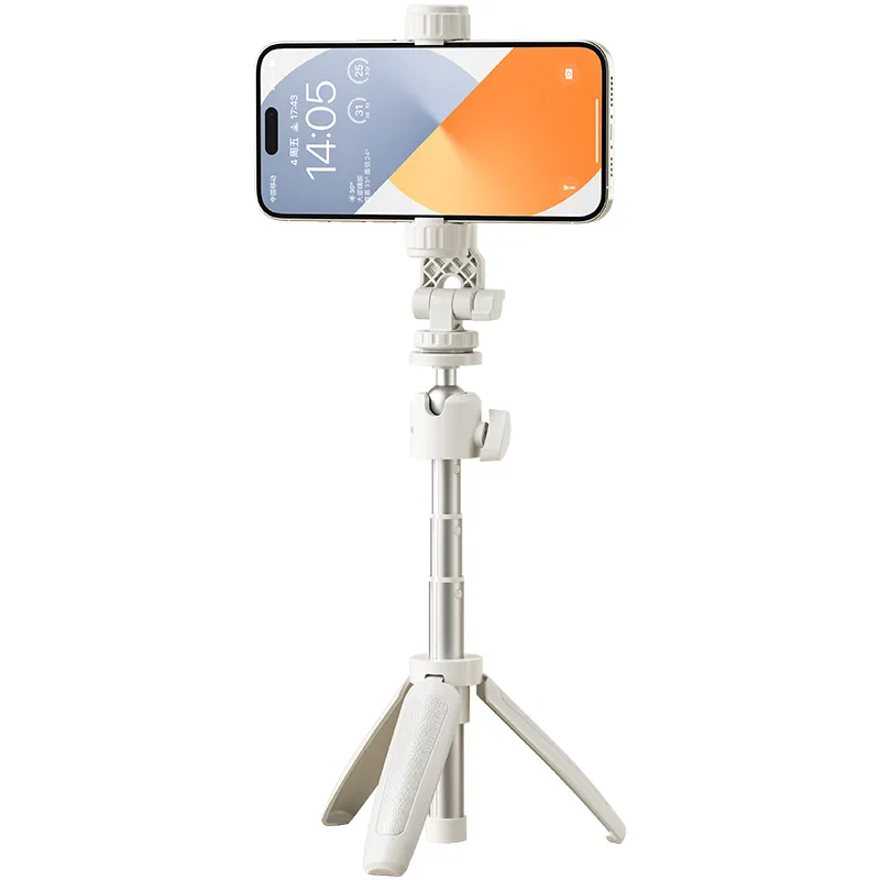 OULAIKE B01 Bâton à selfie pour téléphone portable Trépied de bureau multifonctionnel en direct