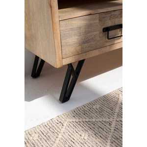 Unidad de TV moderna Ryla de madera de 3 cajones para dormitorio, comedor o uso en hoteles - Product Image 5