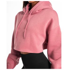 Conjunto Deportivo de Fitness para Mujer al por Mayor, Personalizable, Ropa Deportiva, Pantalones Deportivos Cálidos, Top Corto Informal de Manga Larga con Capucha para Mujer - Product Image 2