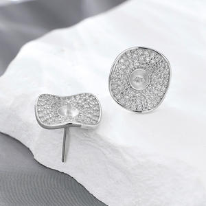 Pendientes de Plata de Ley S925 con Diseño Original, Perlas de Agua Dulce y Circonita, Joyería Exquisita para Regalo de Cumpleaños - Product Image 4