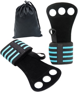 Gymnastics Hand Grips with <b>Wrist</b> Wrap Support Perfect for Pull up Powerlifting Weightlifting Kettlebells and Gym Workout - Product Image 1