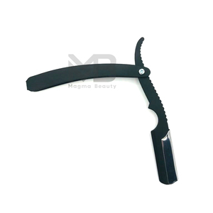 Maquinilla de afeitar de barbero de corte recto con mango de madera de acero inoxidable profesional desechable de buena calidad para hombres - Product Image 6