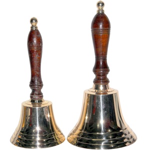 Campana de mano de decoración navideña con mango de madera, servicio de restaurante al por mayor, artículo decorativo para el hogar de alta calidad, nuevo diseño, producto superior - Product Image 1