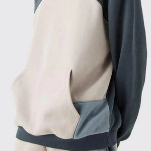 Ensemble survêtement tendance à capuche surdimensionné, respirant, écologique, veste et pantalon de sport, coupe-vent, motif uni pour l'hiver - Product Image 5