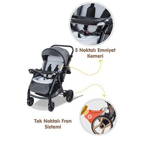 Babycare Combo Maxi Pro reversibili passeggino grigio