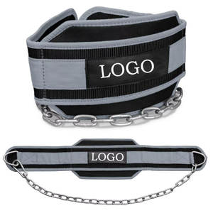 2025 logotipo personalizado gimnasio EQUIPO DE Fitness accesorio Cadena de acero con función de inmersión de nailon ejercicio ponderado cinturón tirar accesorio - Product Image 3