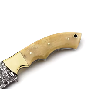 Cuchillo de Caza PRESTIGE BLADES Hecho a Mano con Acero de Damasco, Cuchilla de Supervivencia de Alta Calidad para Exteriores, OEM, con Funda de Cuero Fija para Camping - Product Image 6