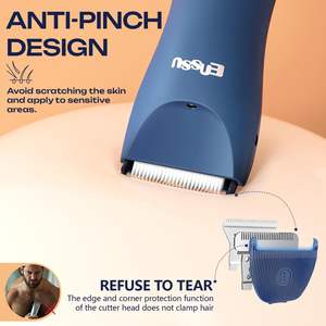 Tondeuse Électrique Rechargeable USB pour Hommes, Sûre pour la Peau avec Guides Ajustables, Étanche (IPX7) pour le Corps et la Zone Intime - Product Image 6
