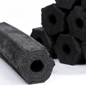 Briquettes de charbon de coco hexagonales fabriquées à la machine, à combustion longue durée et sans fumée, pour barbecue - Product Image 1