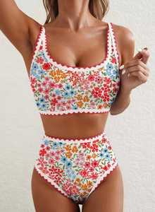 Body pour femmes Maillots de bain Bikini 2 pièces Maillots de bain Beachwear Cover up Sarong Tie up Set Swimsuit Bikini Swimsuit - Product Image 3