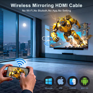 สายเคเบิลมิเรอร์ HDMI ไร้สาย ตัวขยายสัญญาณไร้สาย 4K 1080P ชุดเครื่องส่งและรับสัญญาณไร้สาย สายเคเบิล HD สำหรับเชื่อมต่อกับจอภาพ - Product Image 2